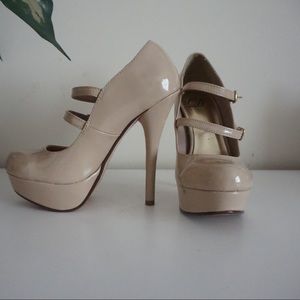Two Strap Nude Platforms
